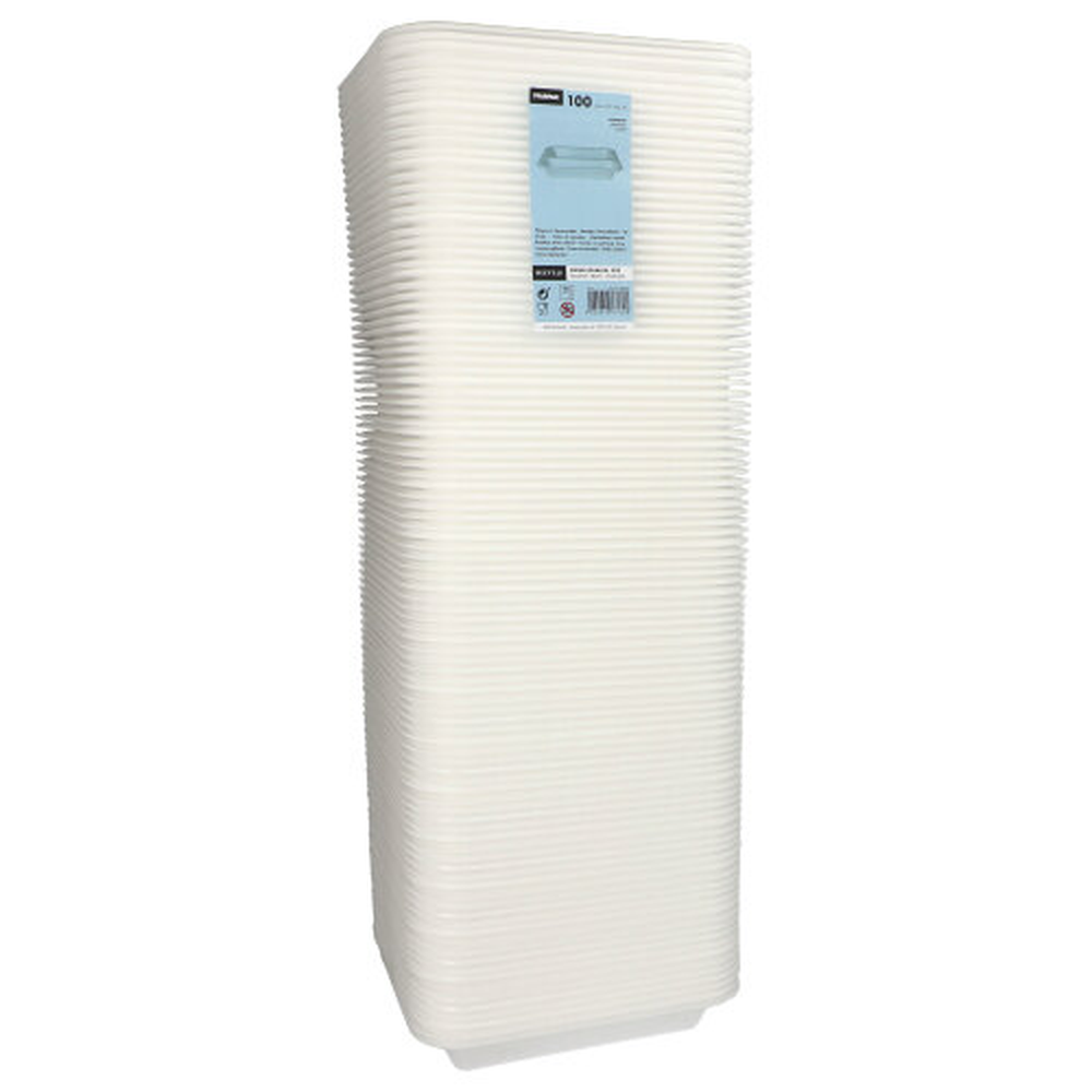 PAPSTAR Siegelschalen, XPS 2-geteilt 975 ml 4,2 cm x 21,2 cm x 25 cm weiss l