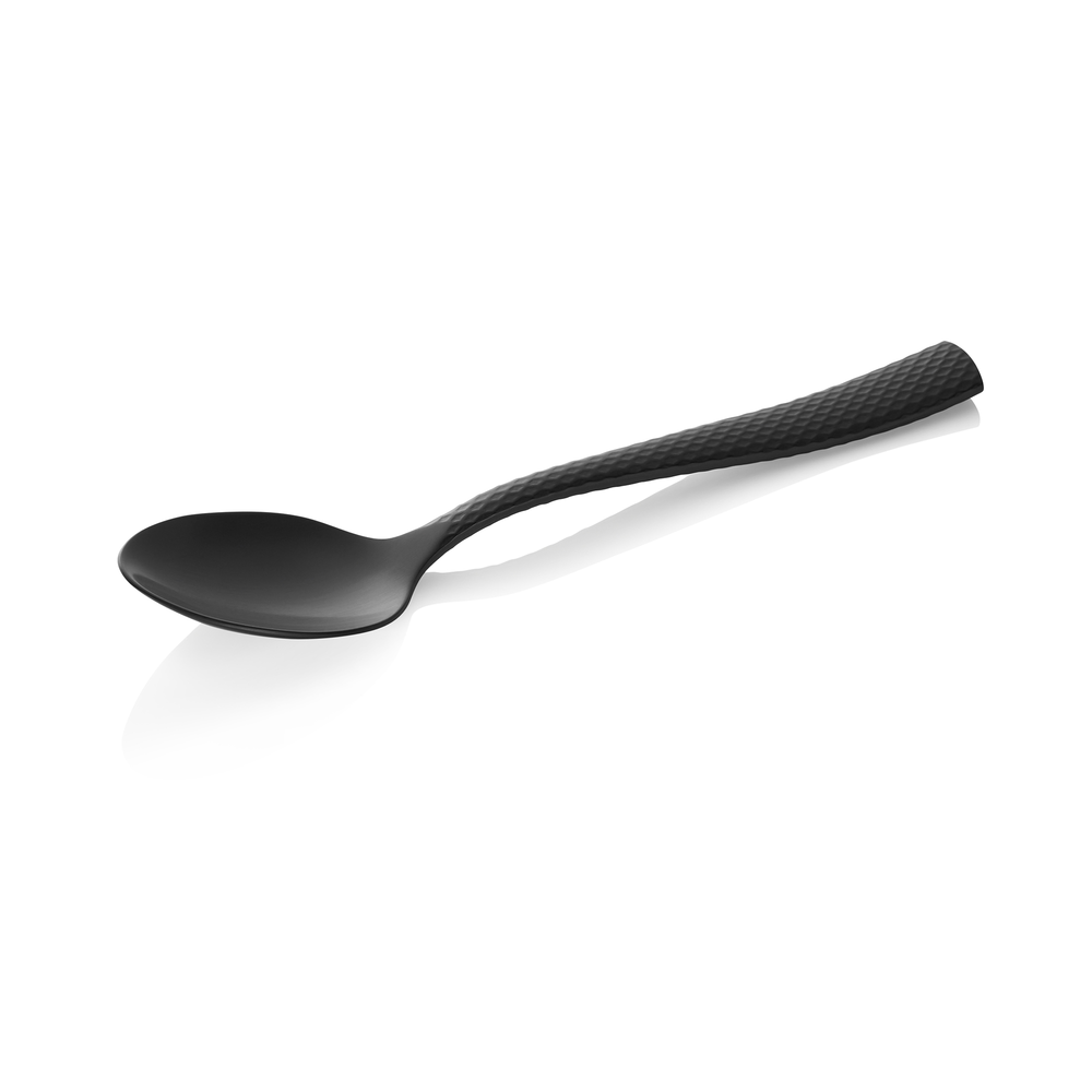 WAS Menülöffel ONYX SHADOW, 20 cm, strukturierte Oberfläche, PVD-Beschichtung sc