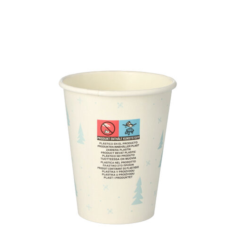 Papstar Trinkbecher, Pappe 0,2 l Ø 8 cm · 9,2 cm "Hello Winter"