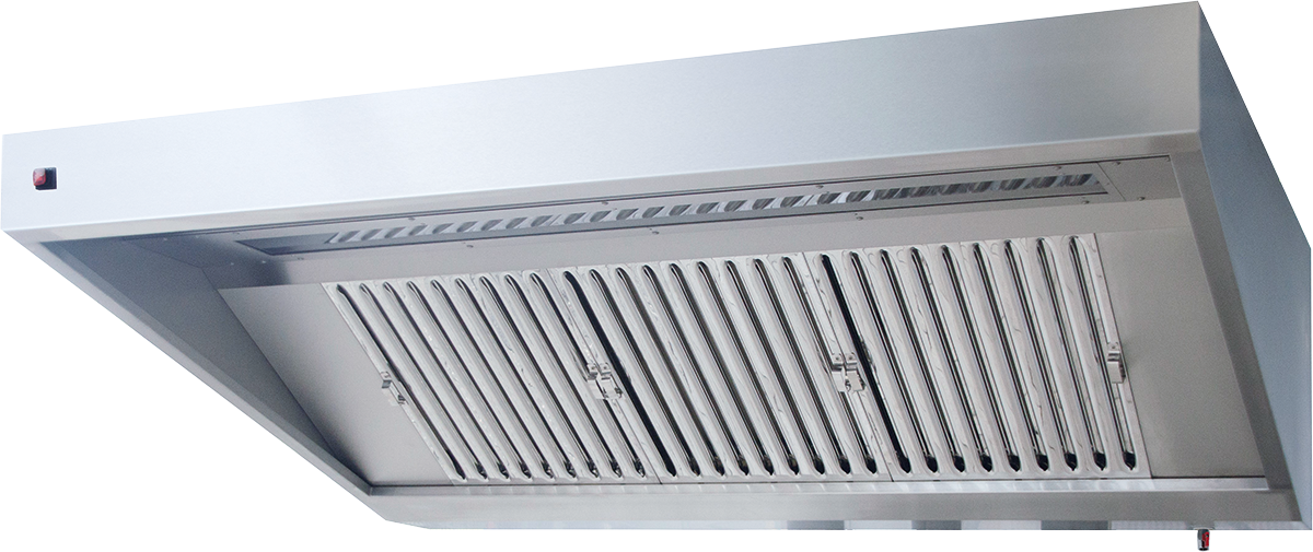 KBS Wandhaube Trapezform 140x90cm Flammschutzfilter Typ F1