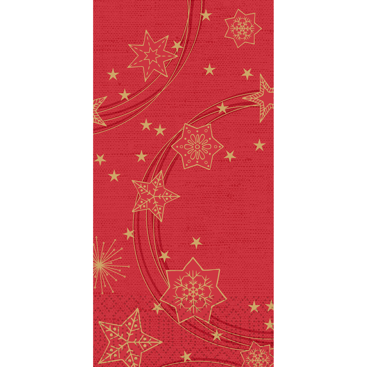 Duni Zelltuchservietten 40 x 40 cm 3-lagig Star Shine Red 1/8 Falz