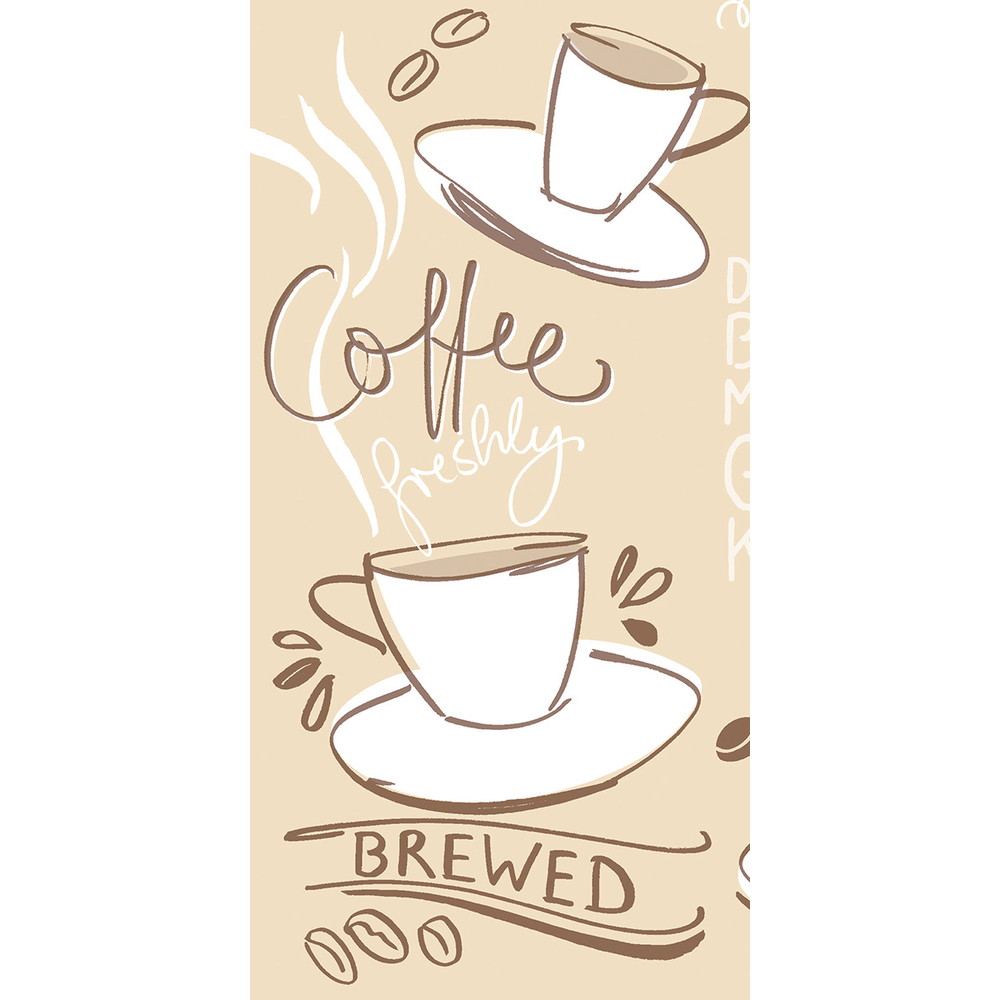Mank Serviette Tasty Coffee braun 33 x 33 cm 1/8 Falz