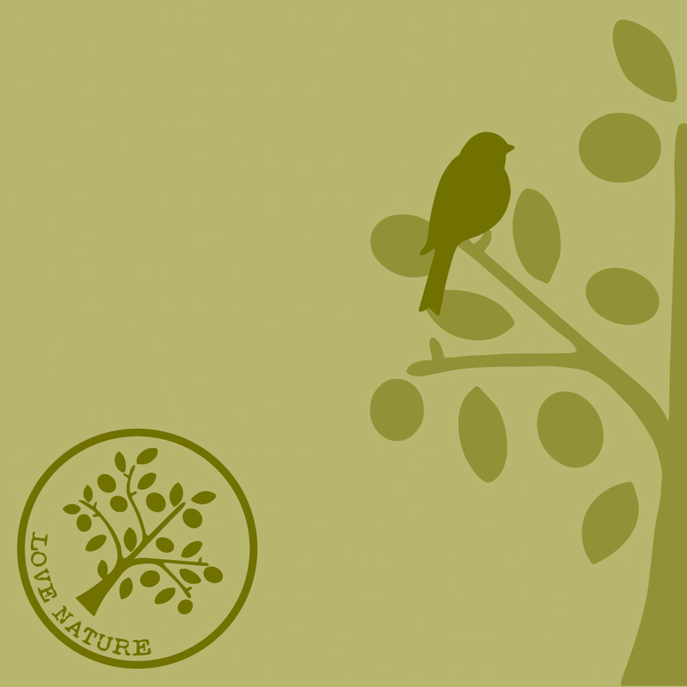 Mank Serviette Love Nature-Baum oliv 40 x 40 cm 1/4 Falz