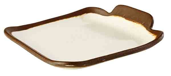APS Teller -CROCKER- 14 x 13 cm, H: 2,5 cm , Melamin, creme