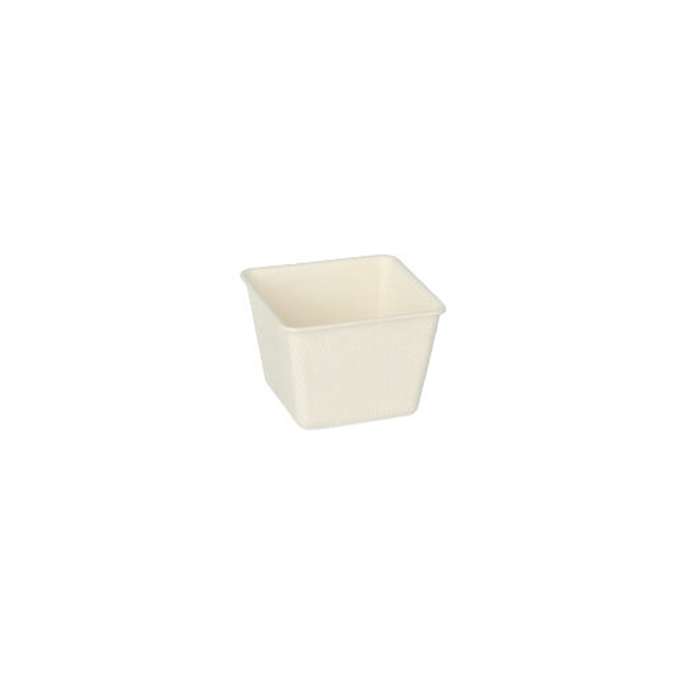 PAPSTAR Fingerfood - Schalen, Zuckerrohr pure eckig 50 ml 3,8 cm x 4,6 cm x