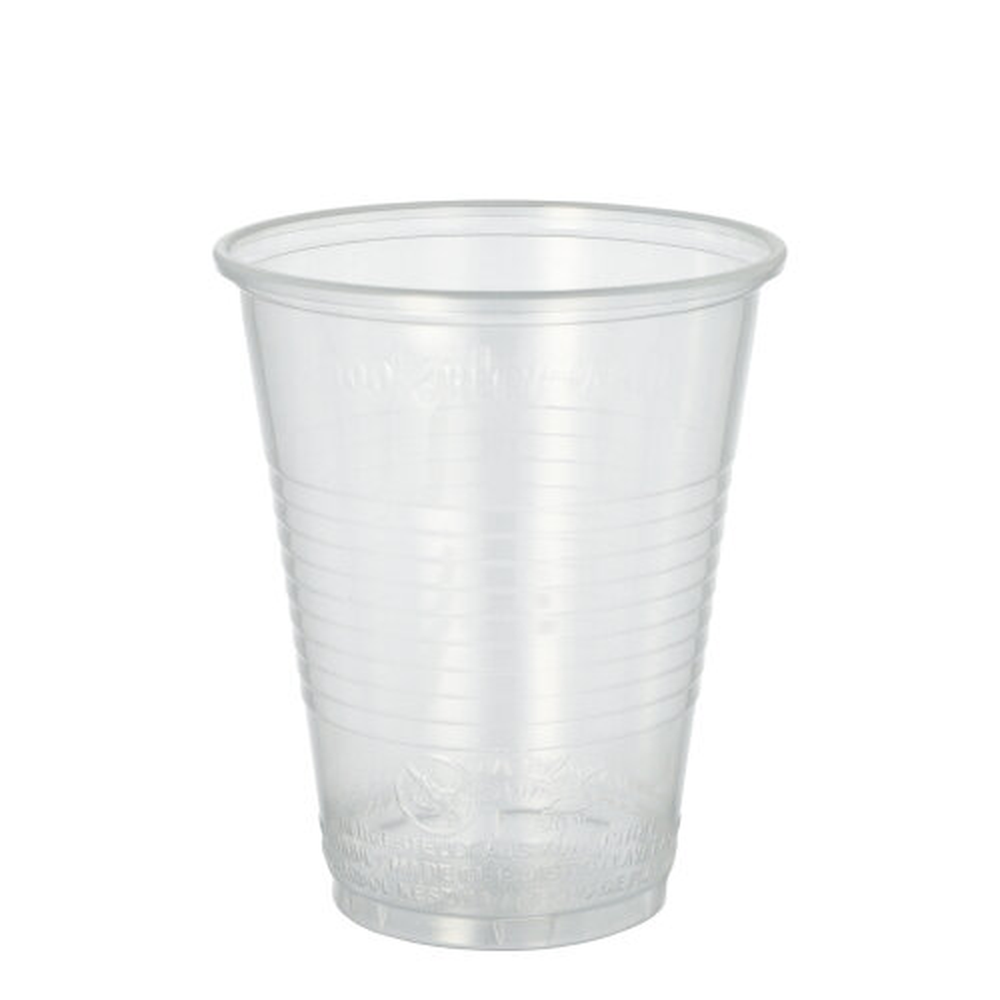 Papstar Trinkbecher, PP 0,3 l Ø 9,5 cm · 11,1 cm transparent mit Schaumrand
