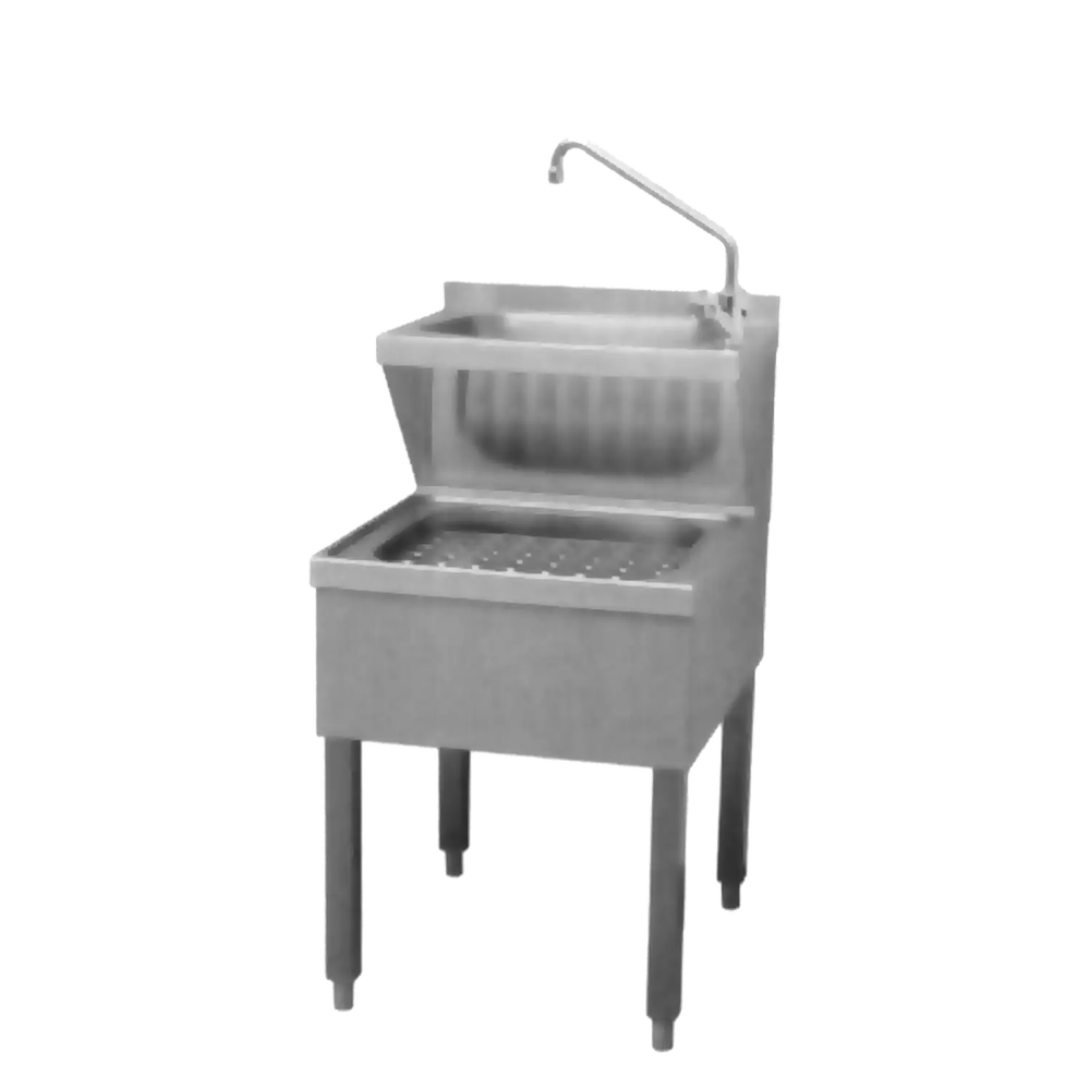 RM Gastro Abgießbecken kombiniert mit Mischbatterie, Füße 60 cm / REDFOX - VKN 6