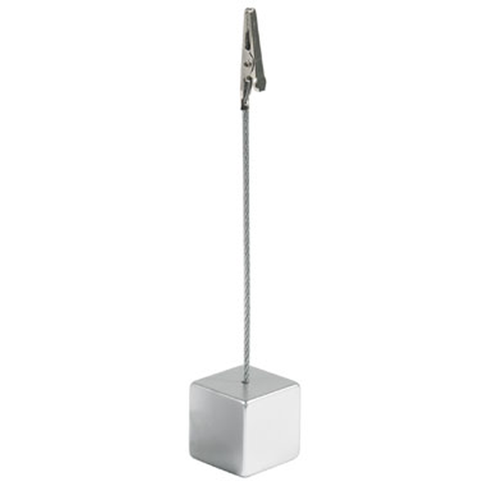 Contacto Kartenhalter 16 cm Würfel mit Krokodilklemme