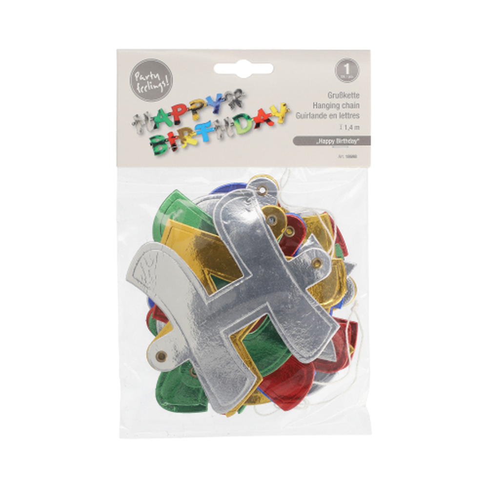 Papstar Grußkette 1,4 m "Happy Birthday"
