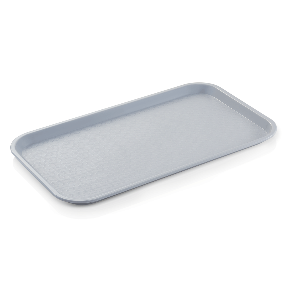 WAS Fast Food Tablett GN 1/1, 53 x 32,5 x 2 cm, lichtgrau, Polypropylen