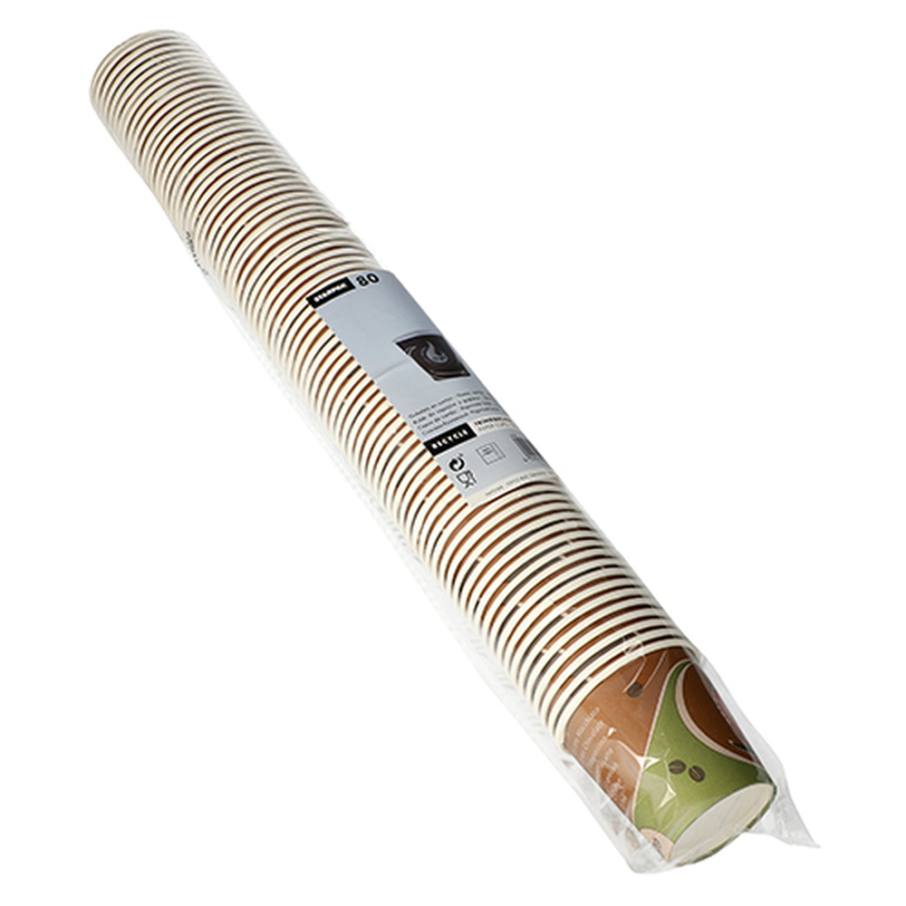 Papstar Trinkbecher, Pappe "To Go" 0,1 l Ø 6,3 cm · 6 cm "Barista Time"