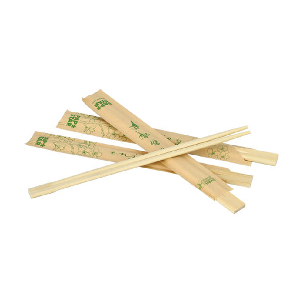 Papstar Paar Essstäbchen Bambus "ASIA" 21 cm einzeln gehüllt