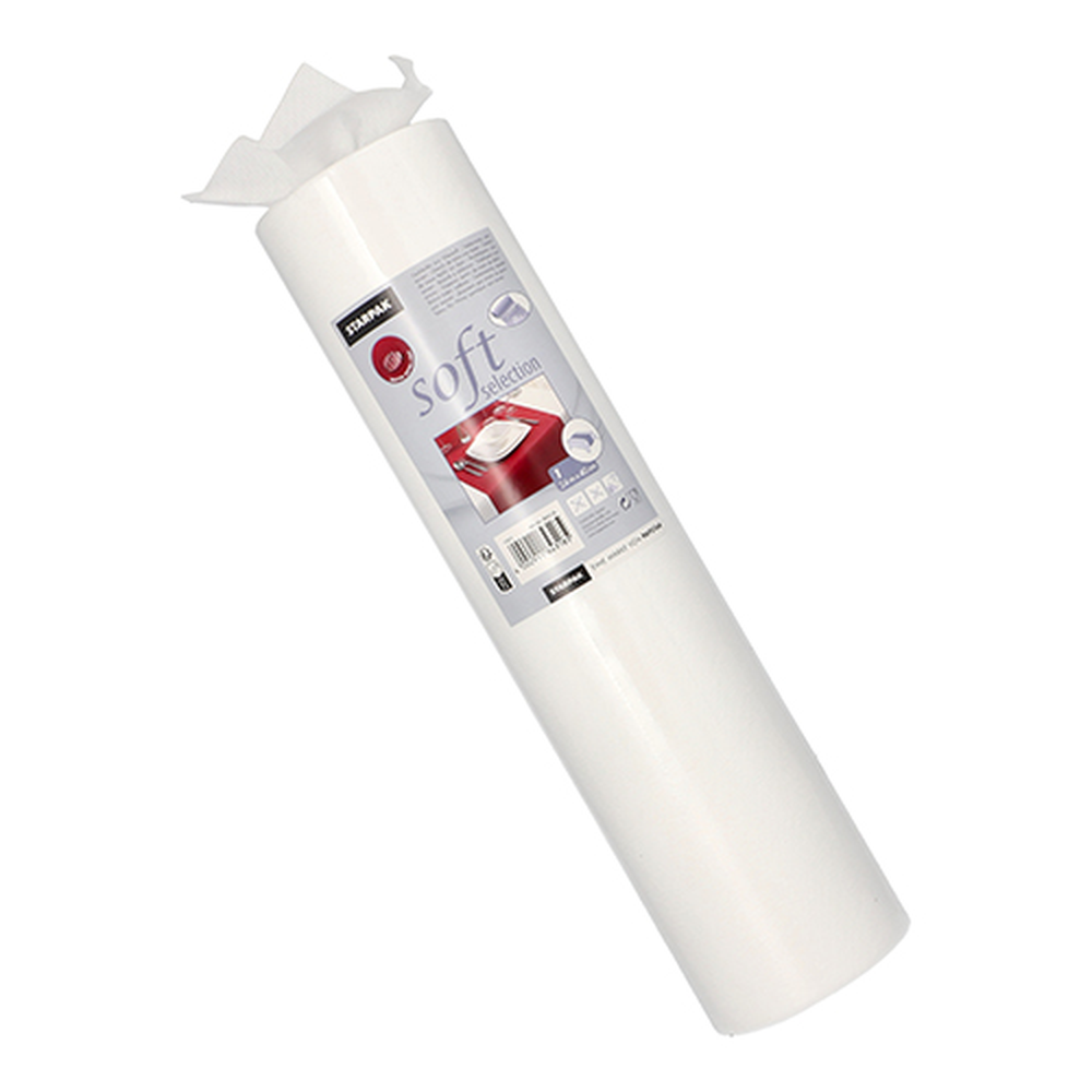 Papstar Tischläufer, stoffähnlich, Vlies "soft selection" 24 m x 40 cm weiss
