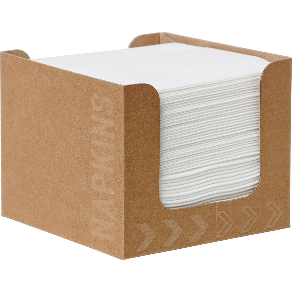 Duni Bio-Dunisoft-Serviettenbox 20 x 20 cm weiß