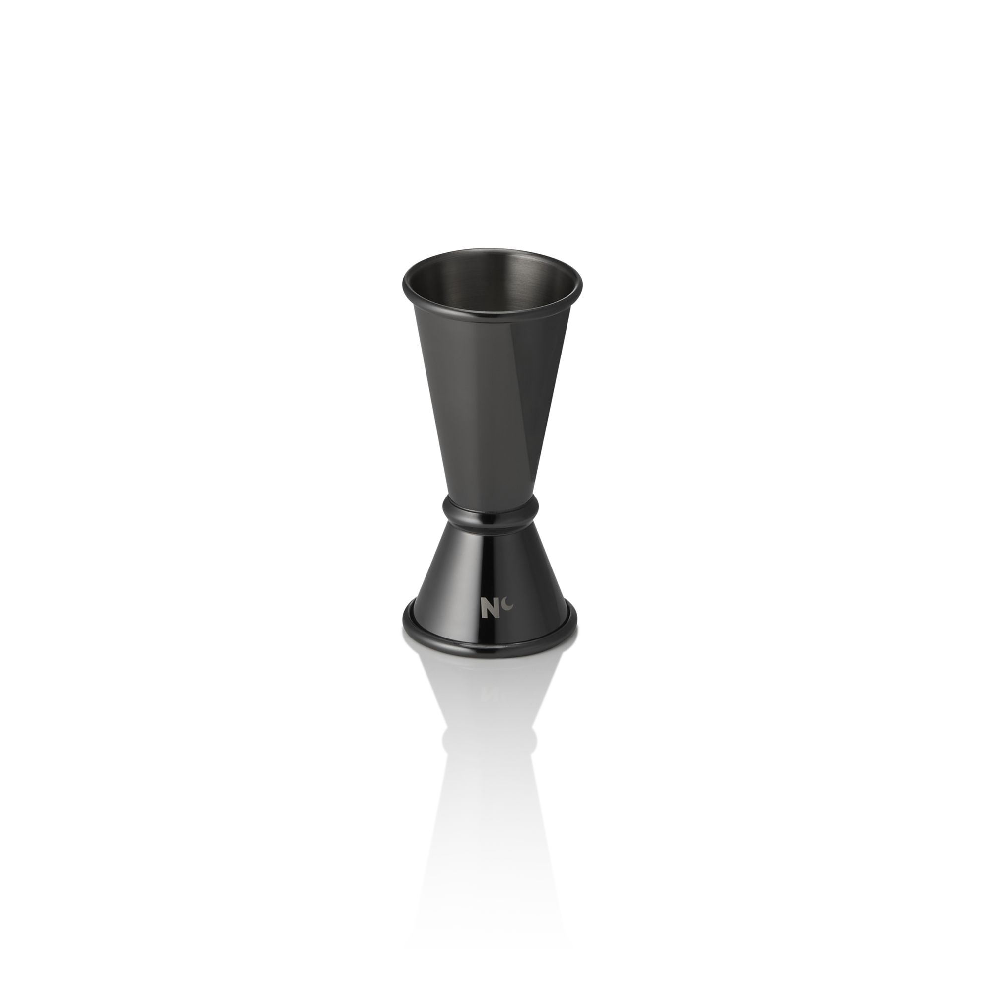 WAS Jigger Japanese Style NOCTURN, 2/4 cl, Ø 4,5 cm, Höhe 9 cm, gun metal, Chrom