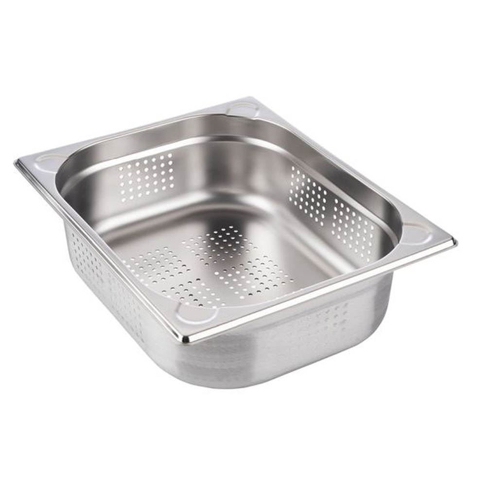 APS GN 1/2 Behälter, perforiert 32,5 x 26,5 cm, Tiefe: 100 mm , Edelstahl, 6,5 L