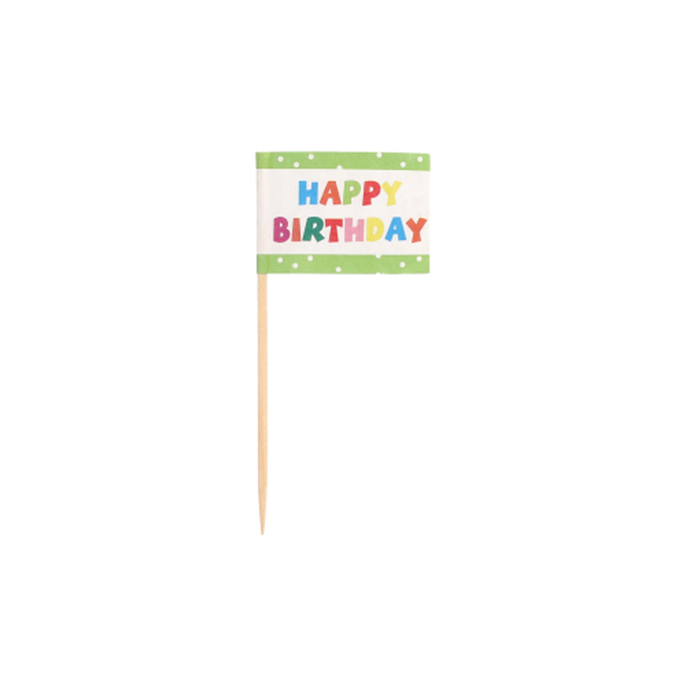 Papstar Deko-Picker 8 cm "Happy Birthday"