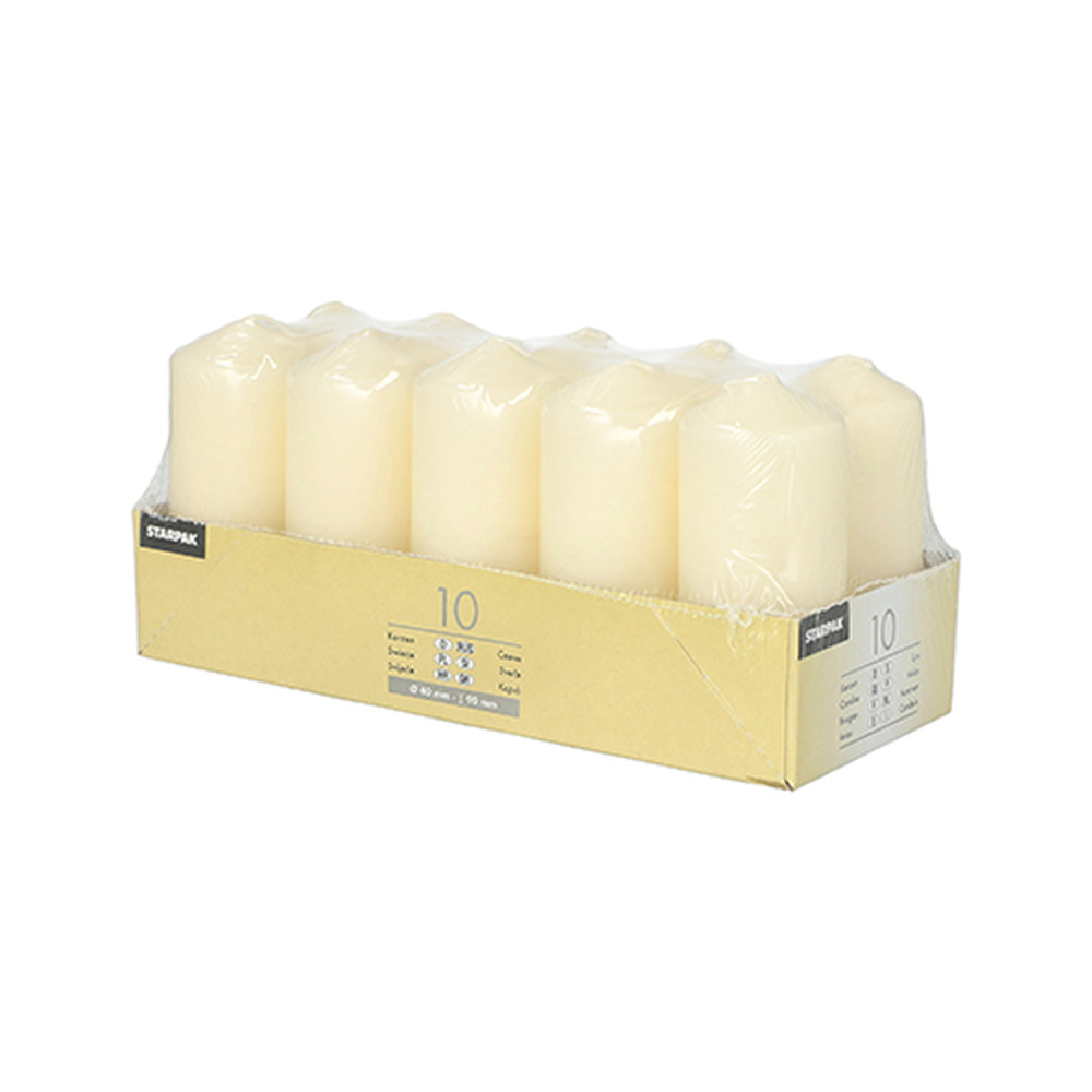 Papstar Stumpenkerzen Ø 40 mm · 90 mm creme