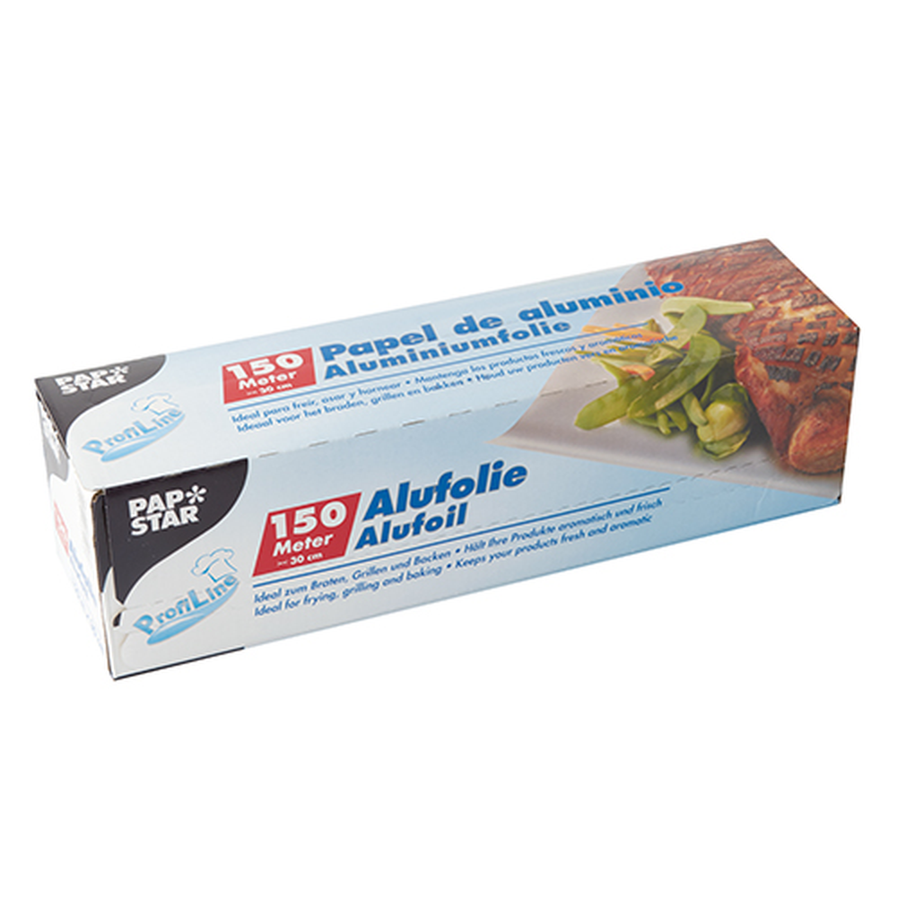 Papstar Alufolie 150 m x 30 cm in Faltschachtel