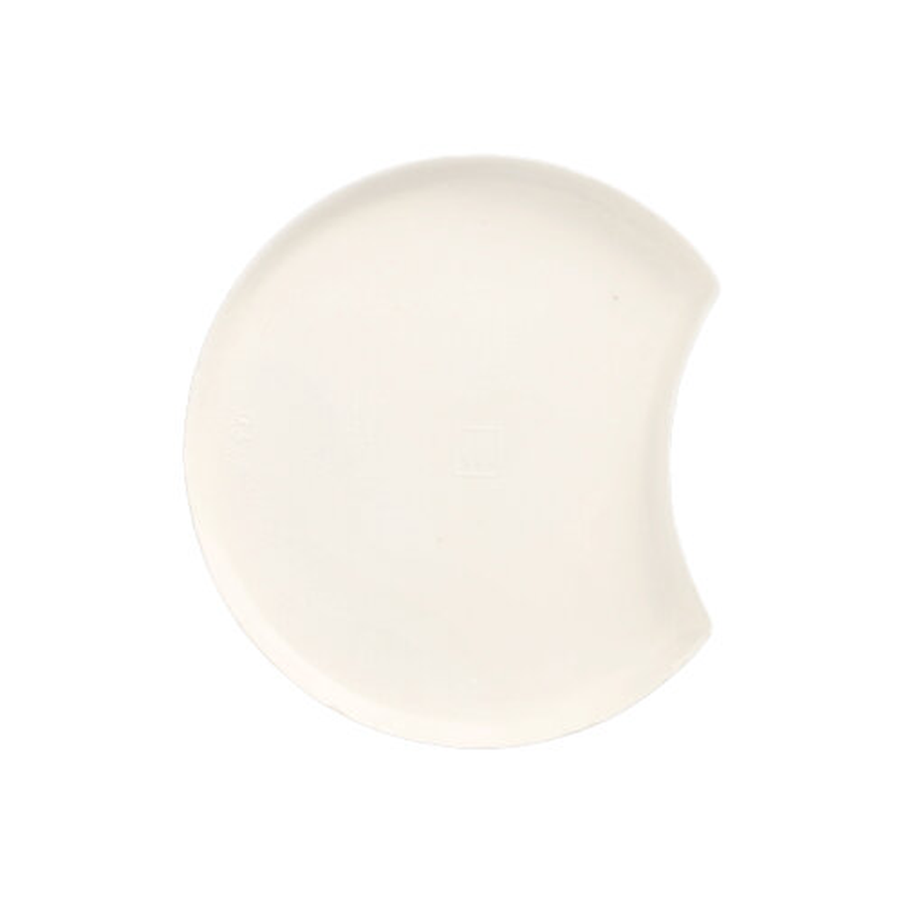 Papstar Teller Zuckerrohr "pure" Halbmond Ø 12 cm · 1 cm weiss "Cella"