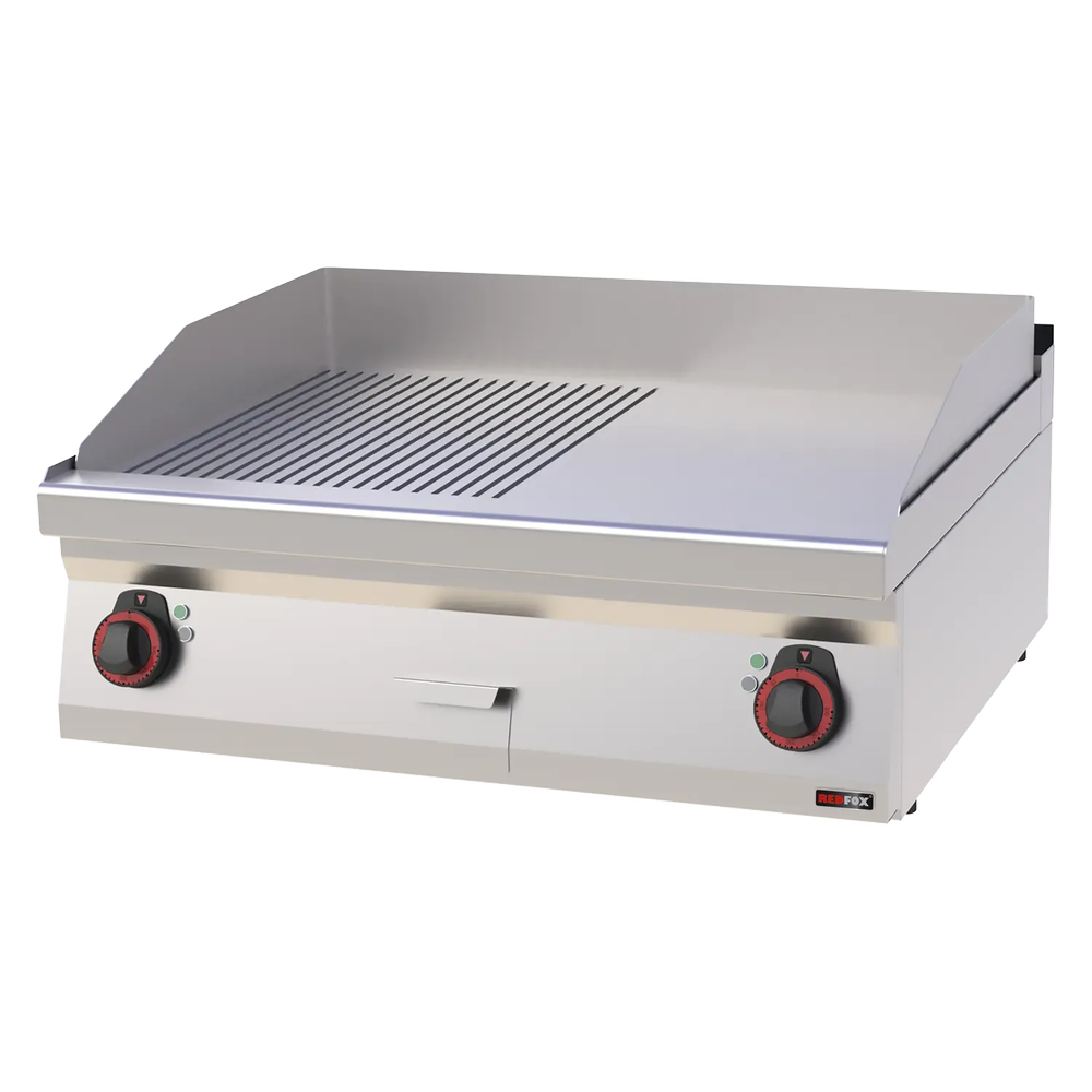 RM Gastro Grillplatte 80x51 elektrisch kombiniert ohne Unterbauten 400 V / REDFO