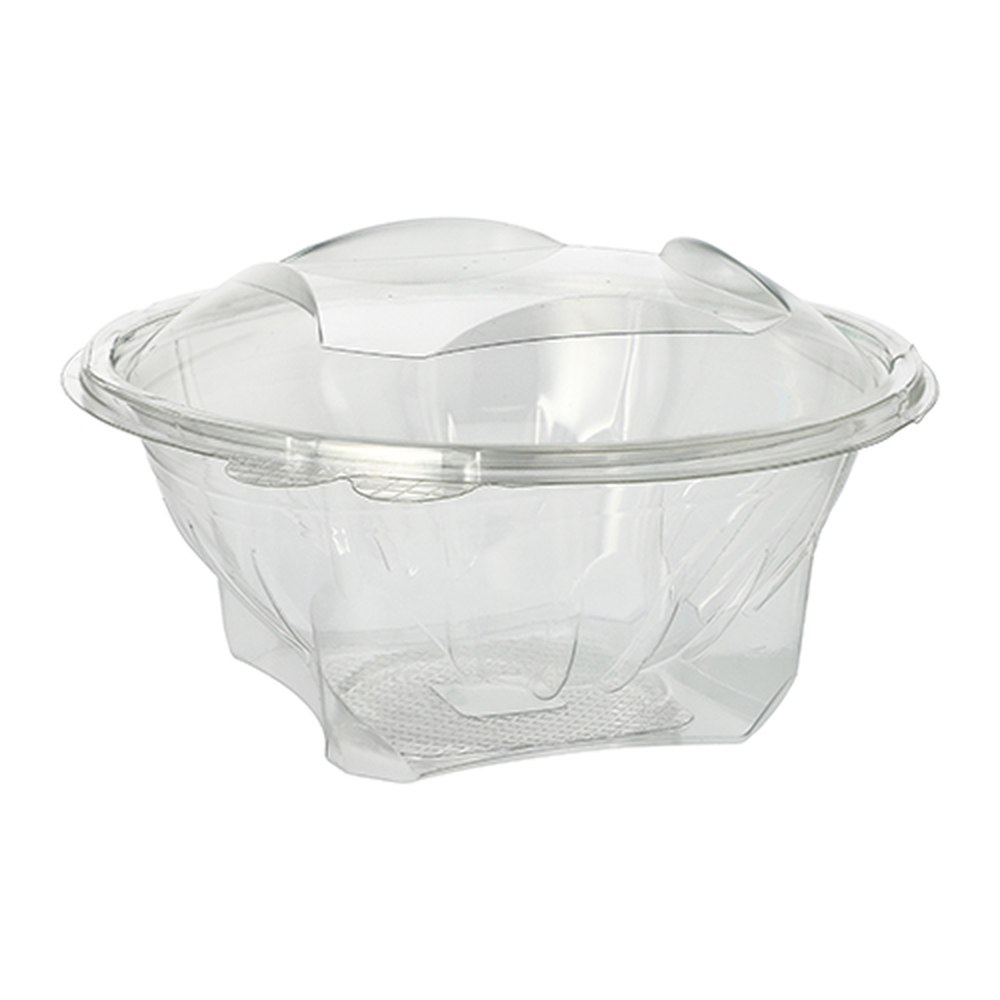 PAPSTAR Feinkost- und Salatschalen mit Klappdeckel, R-PET rund 1000 ml Ø 18,5