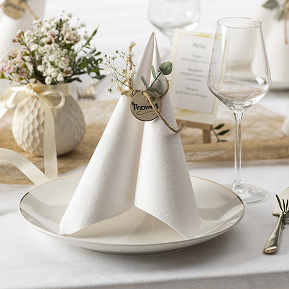 Papstar Servietten "ROYAL Collection" 1/4-Falz 48 cm x 48 cm weiss