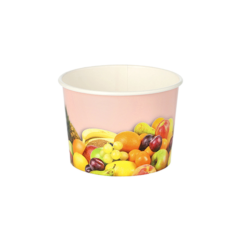 Papstar Eisbecher, Pappe rund 150 ml Ø 7,7 cm · 5,5 cm "Früchte"