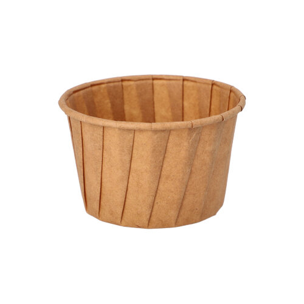 Papstar Dressingbecher, Papier "pure" 90 ml Ø 6,6 cm · 4,2 cm braun