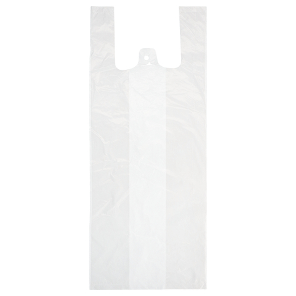 Papstar Hemdchen-Tragetaschen, HDPE 55 cm x 22 cm x 15 cm weiss mittel
