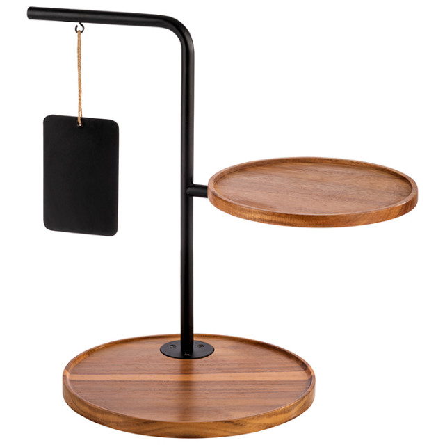 APS 2-stufige Etagère -IRON- 47 x 30 cm, H: 44 cm