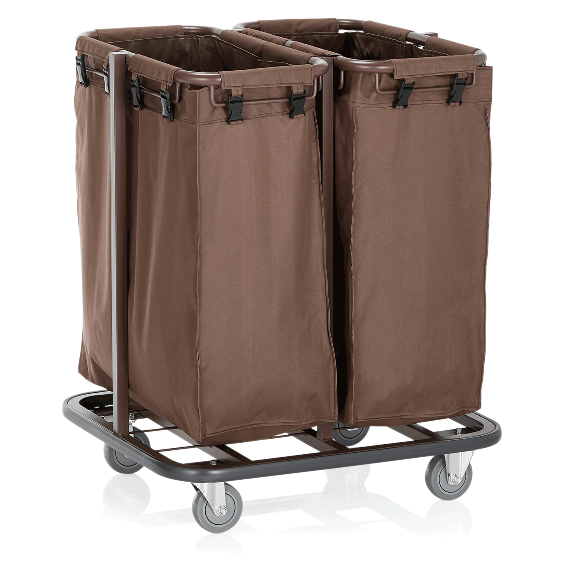 WAS Wäschewagen, 95 x 60 x 85 cm, beige, Chromnickelstahl, Polyesterfaserstoff