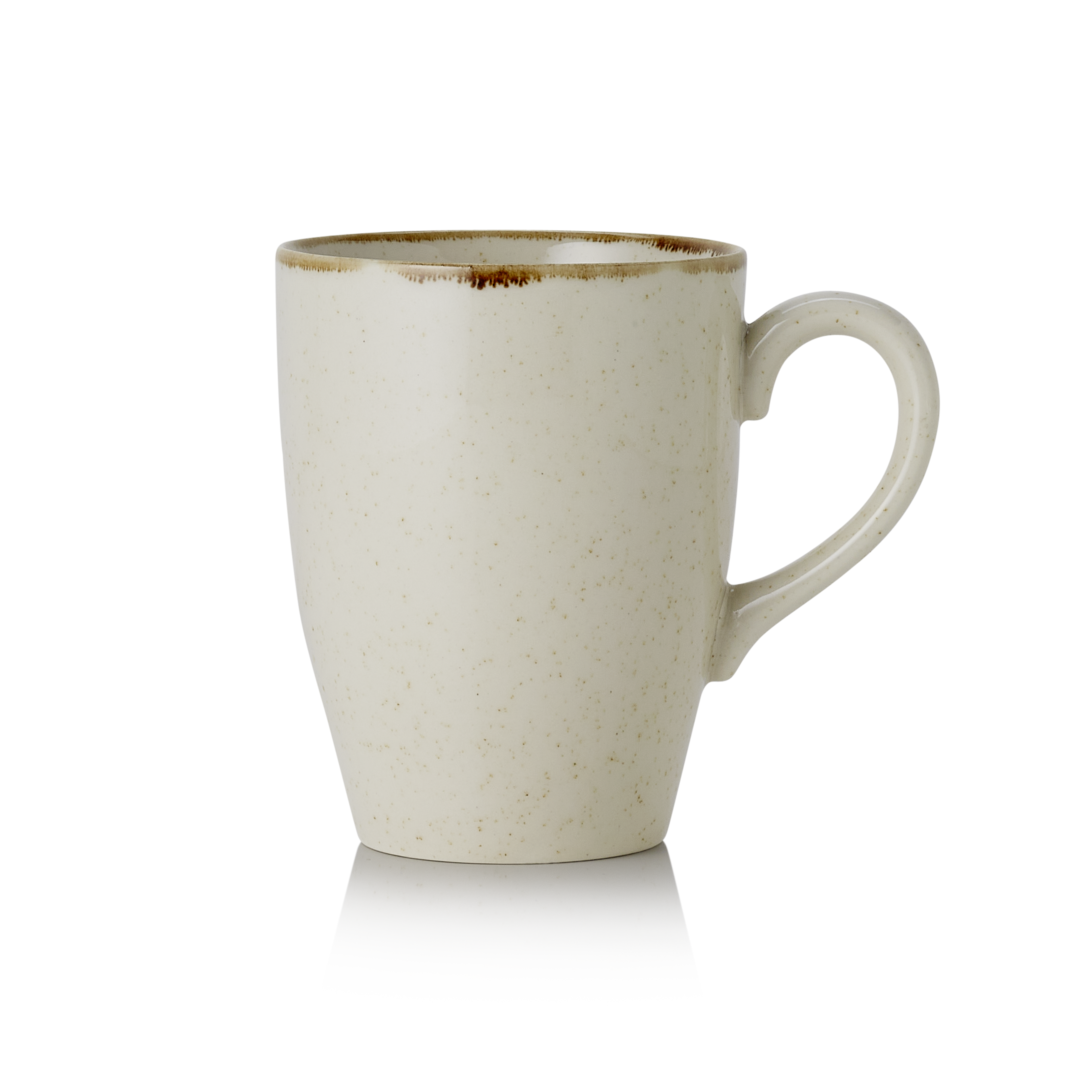 WAS Becher Set SMILLA SAND, 350 ml, Set á 6 Stück, sand, Porzellan