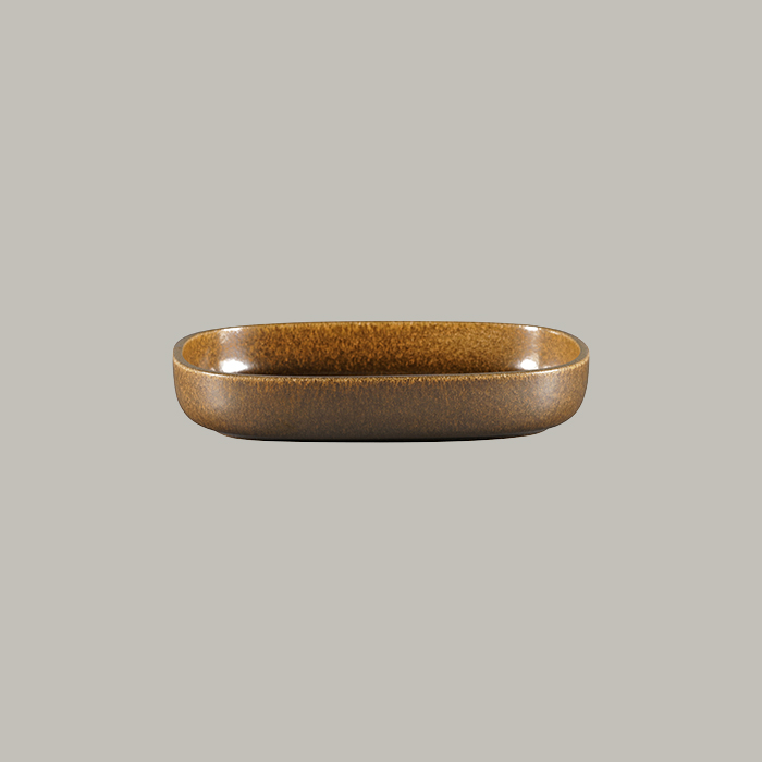RAK Platte oval tief - rust  Serie: Ease L 26 cm / W 18.3 cm / Ht. 4.5 cm / Cont
