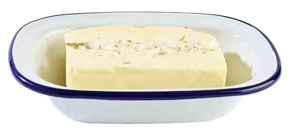 APS Schale -ENAMELWARE- 18 x 13,5 cm, H: 4 cm , emailiertes Stahlblech