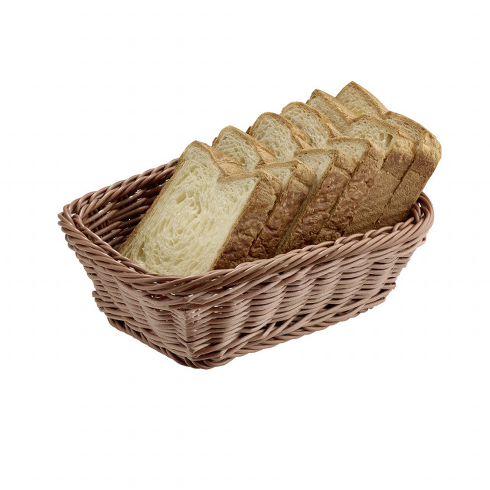 APS Tisch- und Buffetkorb, eckig 23 x 17cm, H: 8 cm , Polypropylen, braun