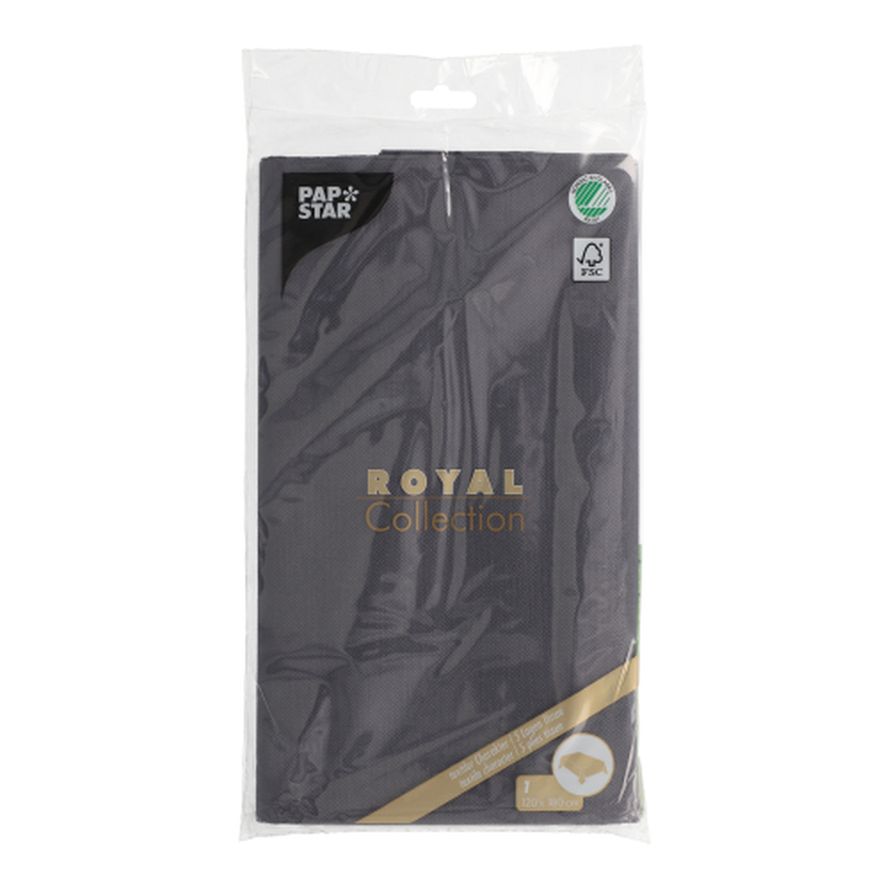 Papstar Tischdecke, Tissue "ROYAL Collection" 120 cm x 180 cm schwarz