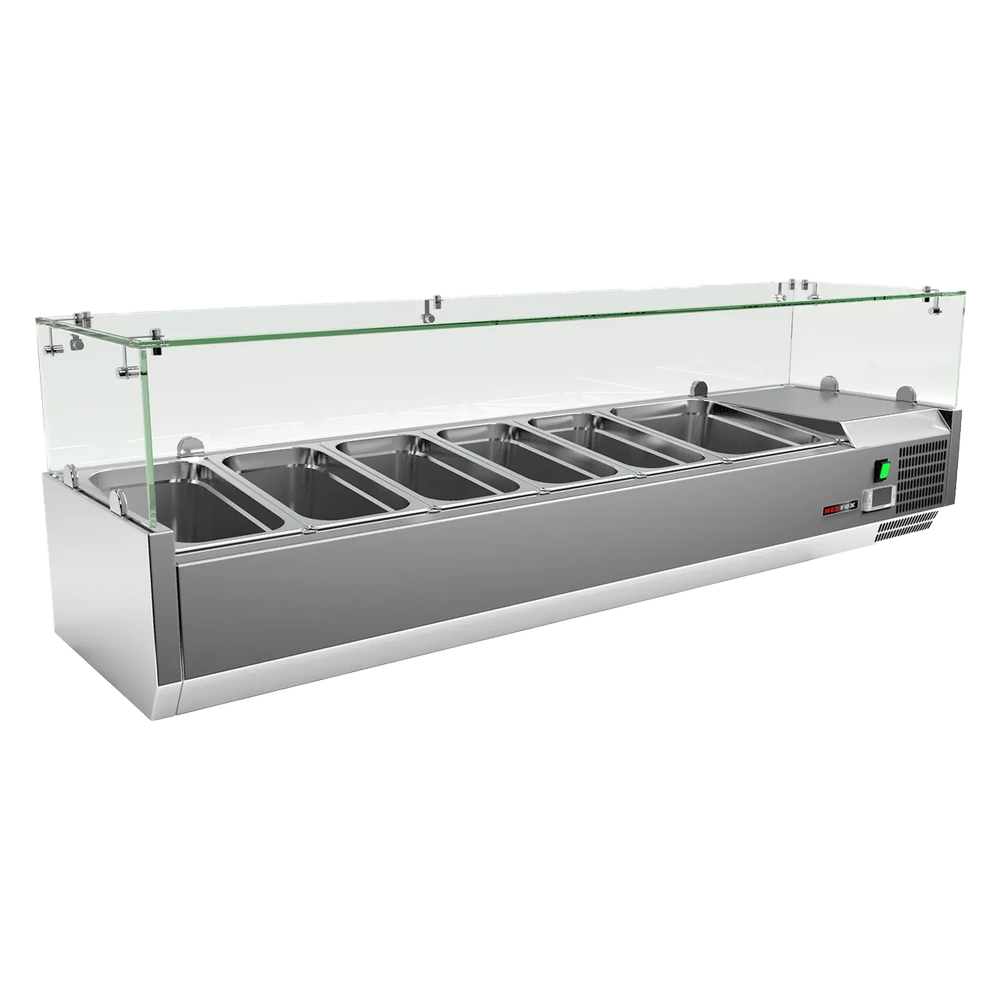 RM Gastro Kühlvitrine Theke 1x GN 1/2 + 5x GN 1/3 / REDFOX - MCH 3150