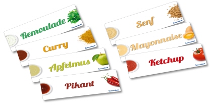 Contacto Etiketten 7 x Inhalt Saucenkuh