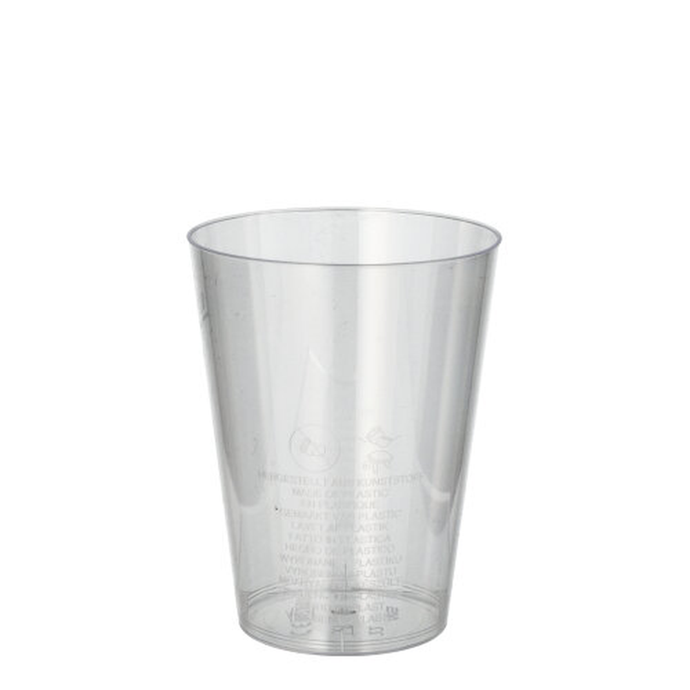 Papstar Trinkbecher, PS 0,2 l Ø 7,5 cm · 9,7 cm glasklar