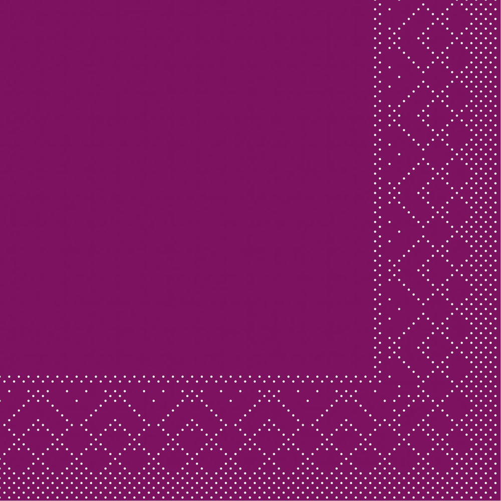 Mank Serviette Basic aubergine 24 x 24 cm 1/4 Falz