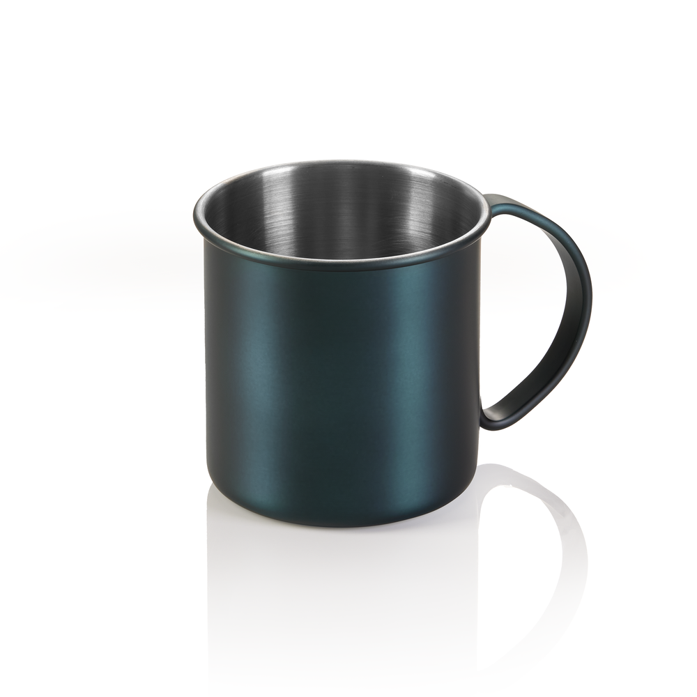WAS Moscow Mule NOCTURN, 0,45 ltr., Ø 9 cm, Höhe 9 cm, blau matt - HLC, Chromnic
