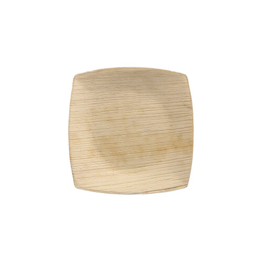 Papstar Teller, Palmblatt "pure" 10 cm x 10 cm natur "QUADRATO"