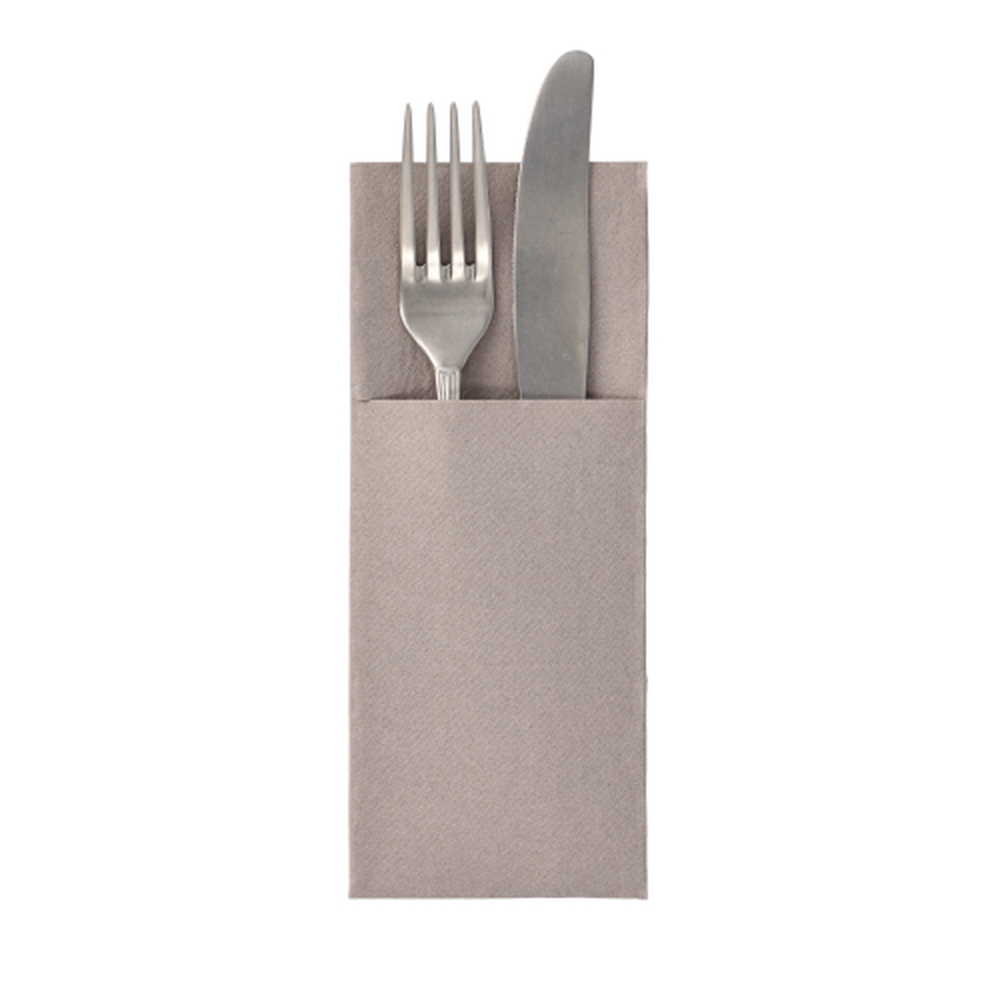 Papstar Servietten "ROYAL Collection" 40 cm x 30 cm grau mit Besteckfalz