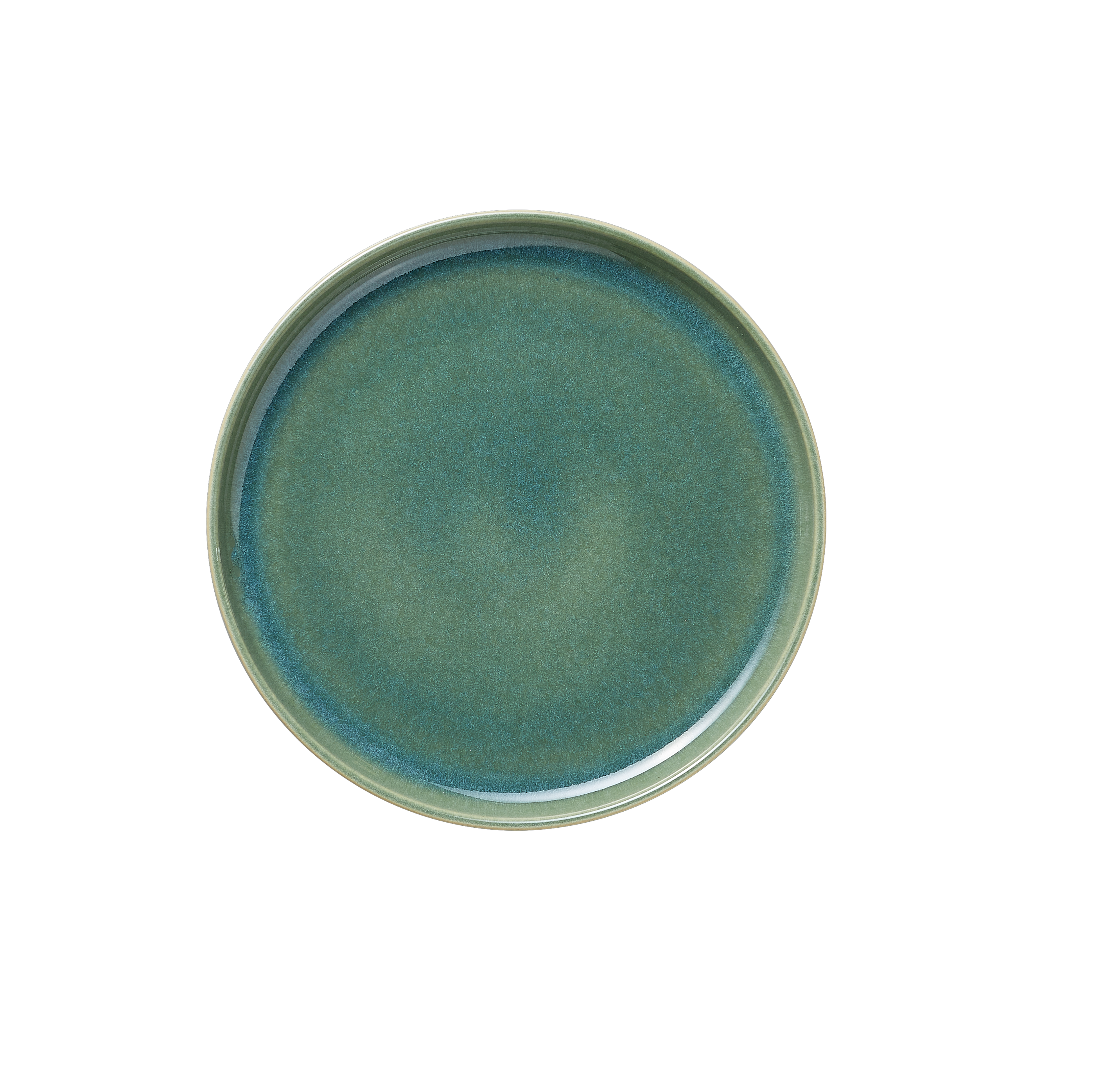 WAS Teller Set ROCKZZERO, flach, Ø 22 cm, Set á 6 Stück, myrtle green, Steinzeug
