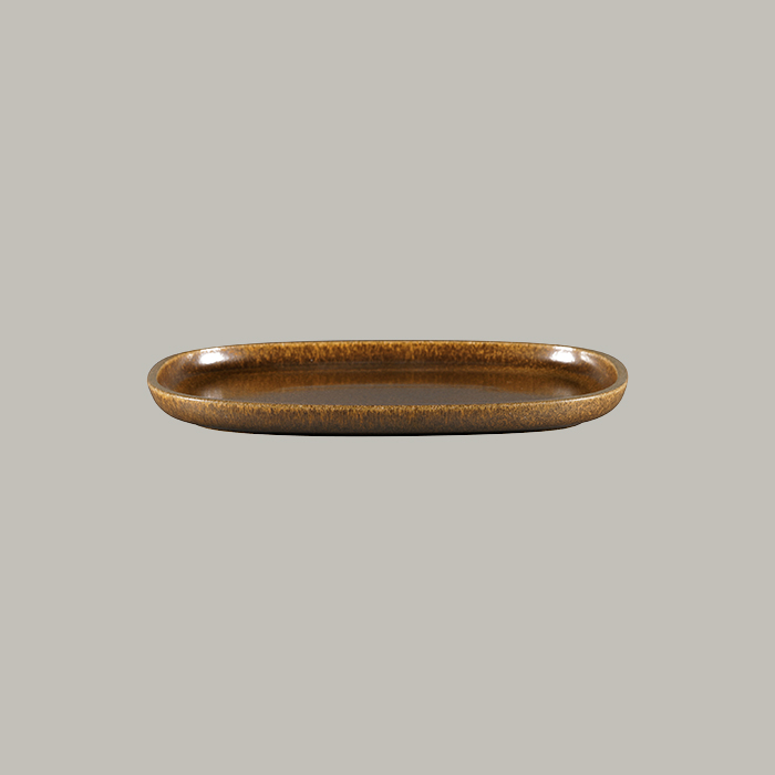  RAK Platte oval - rust Länge: 30.2 cm / Breite: 20 cm / Höhe : 2.5 cm