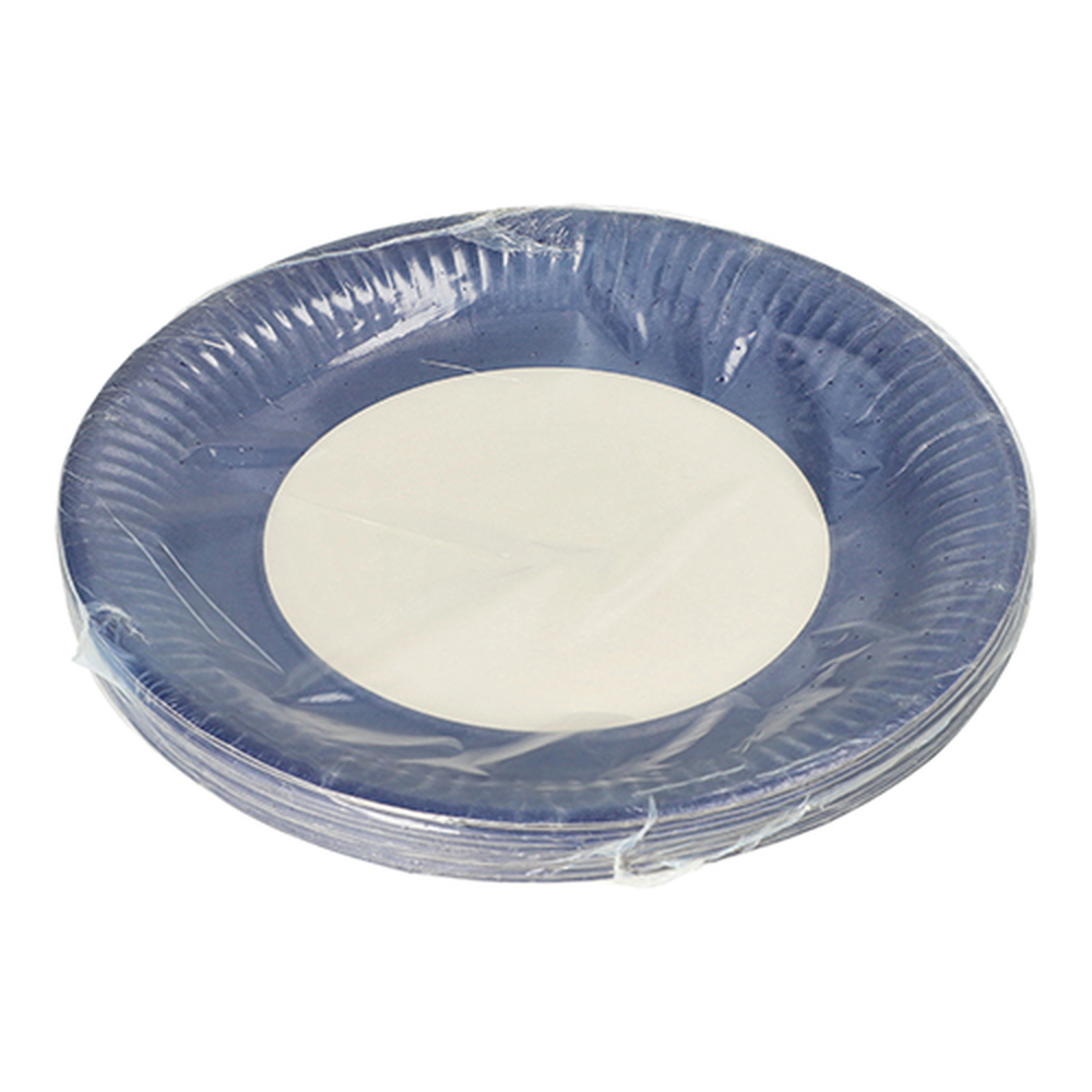 Papstar Teller, Pappe rund Ø 23 cm dunkelblau