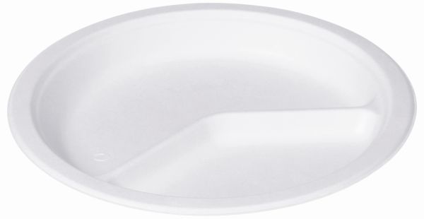 Pacovis Teller rund 26cm, 2-teilig, Zuckerrohr