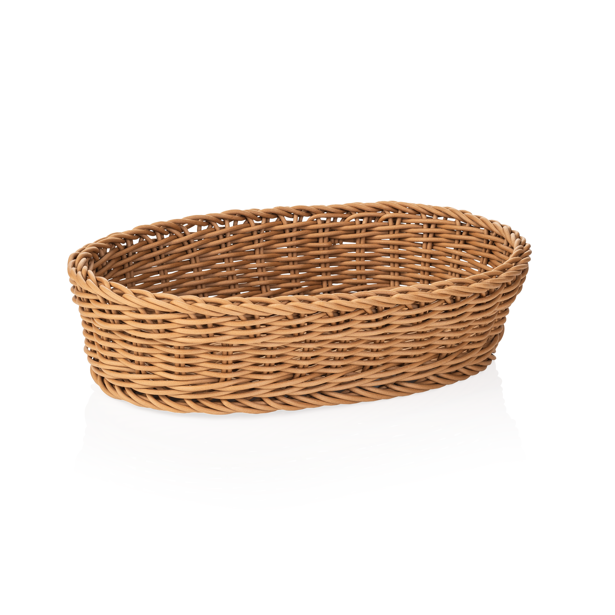WAS Korb WEAVER PRO Tischkörbe, 28 x 16 x 8 cm, oval, beige, Polypropylen