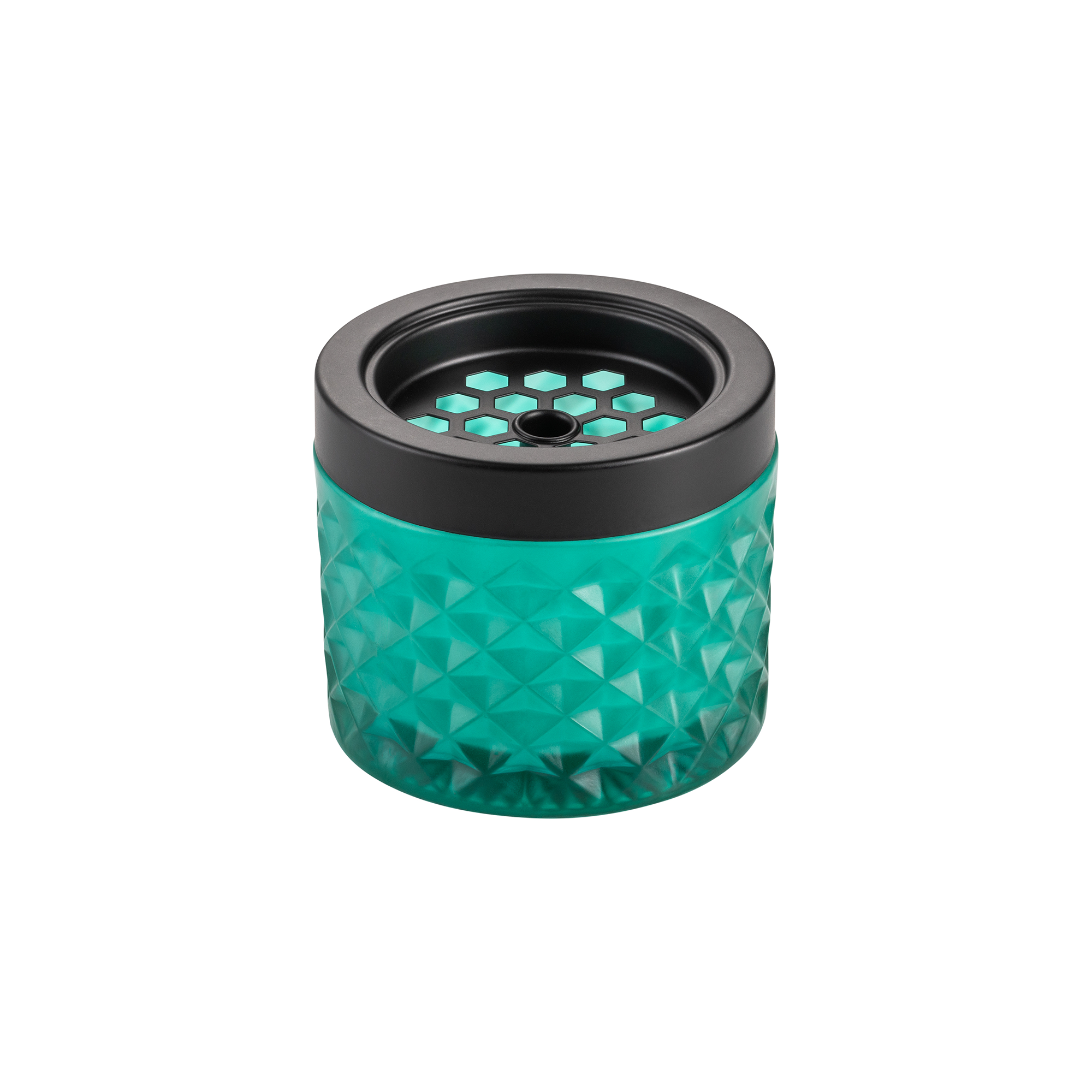 WAS Windaschenbecher, Ø 9,5 cm, türkis, Glas, Metall